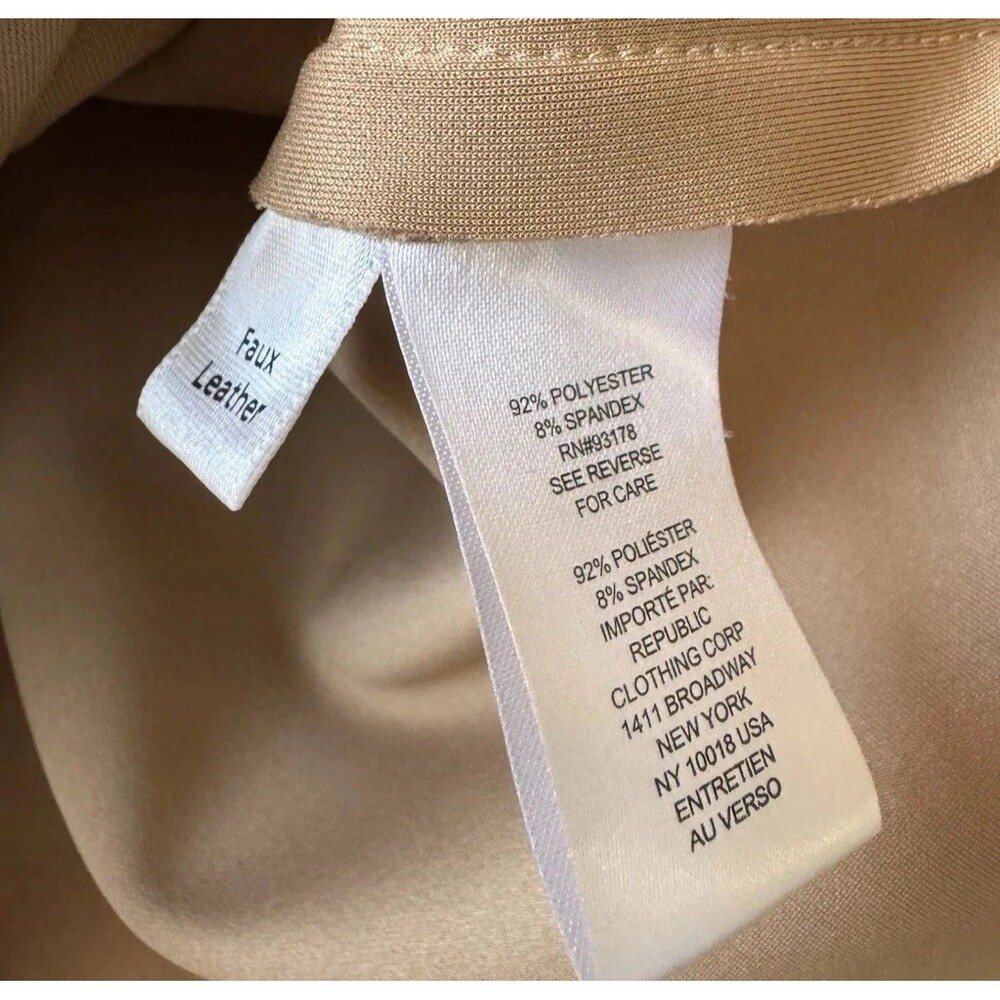 Truth by Republic Jacket Woman Vegan Leather Suede Beige Snap NEW Sz L *** - Picture 7 of 7